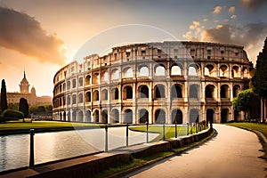 Ancient Rome. Colosseum In Ancient Italy. Generative AI