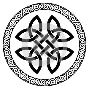 Ancient round Celtic Design. Celtic knot, mandala photo