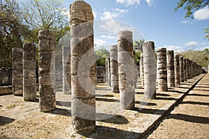 Ancient round columns photo