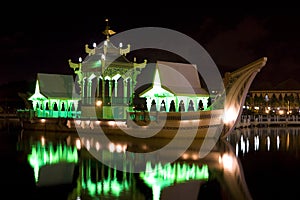 Ancient Royal Barge at Night, Brunei