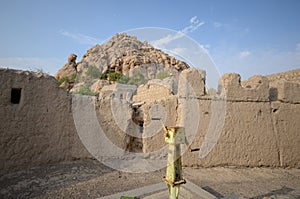 Ancient ruin house & a water well