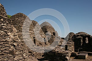 Ancient Ruin of Skellig Rock in Ireland