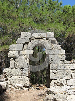 Ancient ruined arch in Phaselis