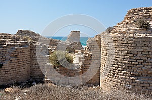 Ancient Ruined Crusaders Fortress near Ashdod photo