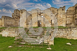 Ancient ruined palace. Nova Kakhovka, Kherson region. Ukraine