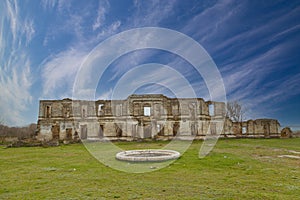 Ancient ruined palace. Nova Kakhovka, Kherson region. Ukraine