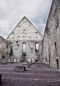 Ancient ruined St. Brigitta convent  1436 year  in Pirita region, Tallinn, Estonia