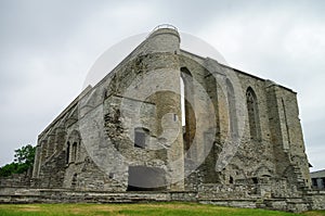 Ancient ruined St. Brigitta convent in Pirita region, Tallinn, E