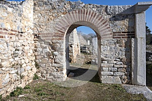 Ancient Ruins at archaeological area of Philippi, Greece