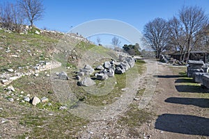 Ancient Ruins at archaeological area of Philippi, Greece