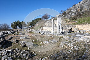 Ancient Ruins at archaeological area of Philippi, Greece