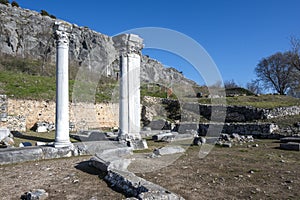 Ancient Ruins at archaeological area of Philippi, Greece