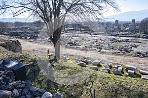 Ancient Ruins at archaeological area of Philippi, Greece