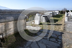 Ancient Ruins at archaeological area of Philippi, Greece