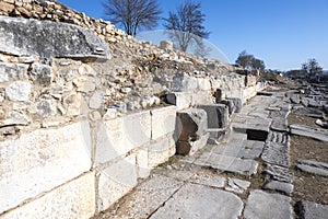 Ancient Ruins at archaeological area of Philippi, Greece