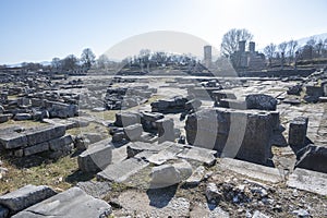 Ancient Ruins at archaeological area of Philippi, Greece