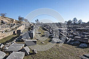 Ancient Ruins at archaeological area of Philippi, Greece