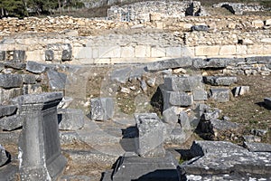 Ancient Ruins at archaeological area of Philippi, Greece