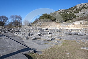 Ancient Ruins at archaeological area of Philippi, Greece