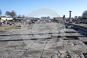 Ancient Ruins at archaeological area of Philippi, Greece