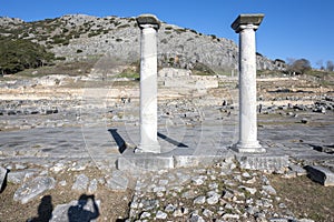 Ancient Ruins at archaeological area of Philippi, Greece