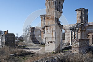 Ancient Ruins at archaeological area of Philippi, Greece