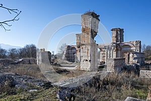 Ancient Ruins at archaeological area of Philippi, Greece