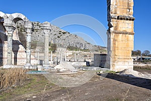 Ancient Ruins at archaeological area of Philippi, Greece