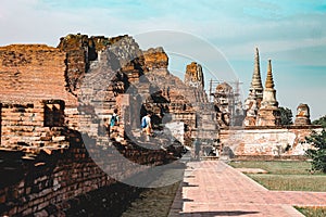 Ancient Ruins in Ayutthaya Historical Park