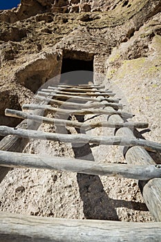 Ancient ruins in Bandelier National Monument photo