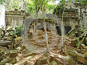 Ancient ruins of Beng Melia in the jungle, Cambodia