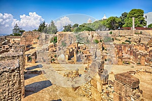 Ancient ruins in Carthage, Tunisia