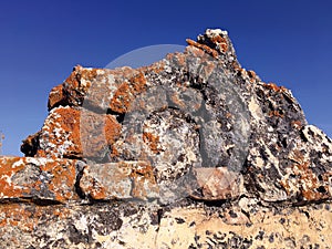 Ancient ruins at Castillo Las Aguzaderas, Andalusia, Spain