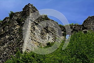 Ancient ruins of the castle of the town of Khust & x28;Dracula Castle