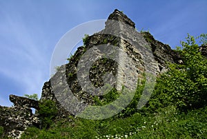 Ancient ruins of the castle of the town of Khust & x28;Dracula Castle