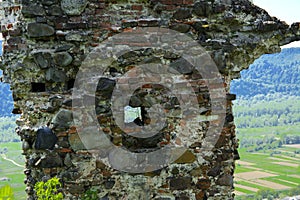 Ancient ruins of the castle of the town of Khust & x28;Dracula Castle