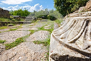 Ancient ruins. Dion, Pieria, Greece