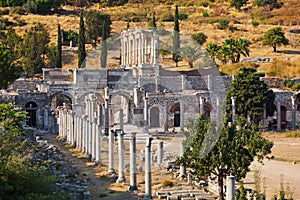 Ancient ruins in Ephesus Turkey