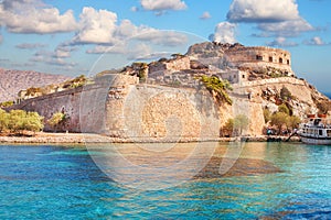 Ancient ruins of a fortified leper colony - Spinalonga Kalydon island