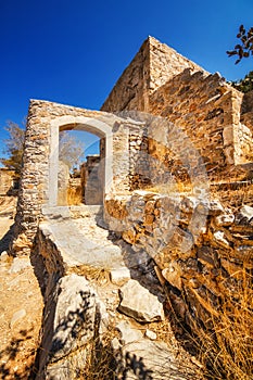 Ancient ruins of a fortified leper colony - Spinalonga Kalydon island