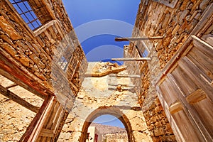 Ancient ruins of a fortified leper colony - Spinalonga Kalydon island