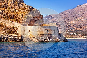 Ancient ruins of a fortified leper colony - Spinalonga Kalydon island