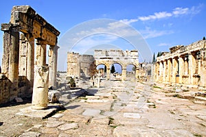 The ancient ruins of Hierapolis.
