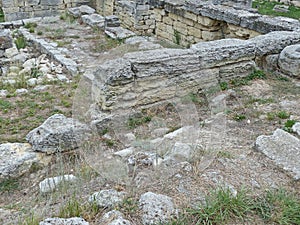 Ancient ruins of houses and religious buildings.Chersonesus Taurica National archaeological park.Popular tourist,research centre