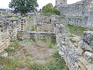 Ancient ruins of houses and religious buildings.Chersonesus Taurica National archaeological park.Popular tourist,research centre