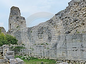 Ancient ruins of houses and religious buildings.Chersonesus Taurica National archaeological park.Popular tourist,research centre