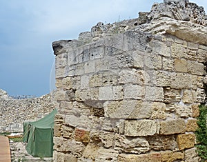 Ancient ruins of houses and religious buildings.Chersonesus Taurica National archaeological park.Popular tourist,research centre