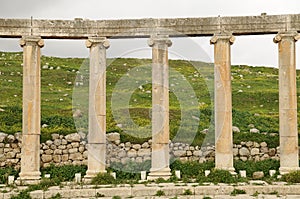 Ancient ruins Jerash Jordan