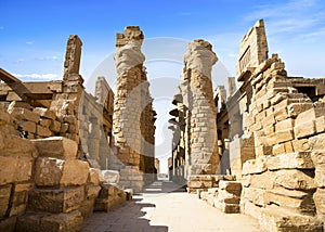 Ancient ruins of Karnak temple, Luxor, Egypt