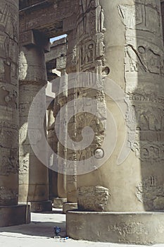 Ancient ruins of Karnak temple in Luxor. Egypt